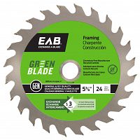 5 3/8&quot; x 24 Teeth Framing Green Blade   Saw Blade Recyclable Exchangeable